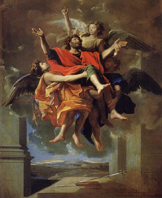 Nicolas Poussin The Verz ckung of the Hl. Paulus in the third sky oil painting image